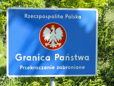 Znak Granica Państwa Przekraczanie zabronione Znak Granica Państwa Przekraczanie zabronione
