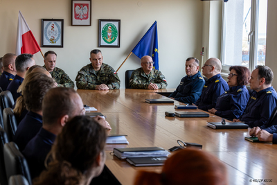 Wizyta Komendanta Głównego SG w Morskim Oddziale SG