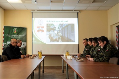 Komendant Główny Straży Granicznej i delegacja Agencji Frontex na wspólnej wizycie na granicy z Białorusią 