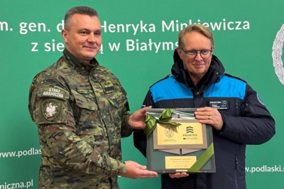 Komendant Główny Straży Granicznej i delegacja Agencji Frontex na wspólnej wizycie na granicy z Białorusią 