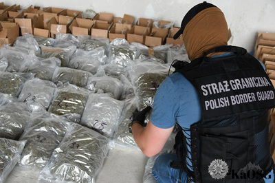 Funkcjonariusz Straży Granicznej podczas wykonywania czynności służbowych Funkcjonariusz Straży Granicznej podczas wykonywania czynności służbowych