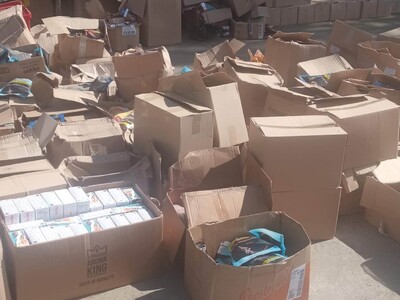 Zabezpieczone nielegalne papierosy Zabezpieczone nielegalne papierosy