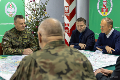 Szef rządu na polsko-białoruskiej granicy 