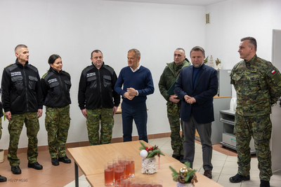 Szef rządu na polsko-białoruskiej granicy 