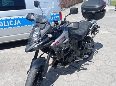 Zatrzymany motocykl Zatrzymany motocykl