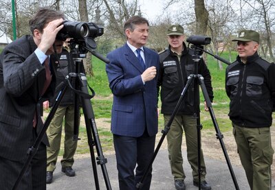 Marszałek Sejmu i Ambasador USA na granicy polsko-ukraińskiej 
