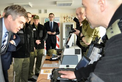 Marszałek Sejmu i Ambasador USA na granicy polsko-ukraińskiej 