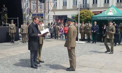 Wręczenie aktu mianowania na stanowisko Komendanta Karpackiego OSG