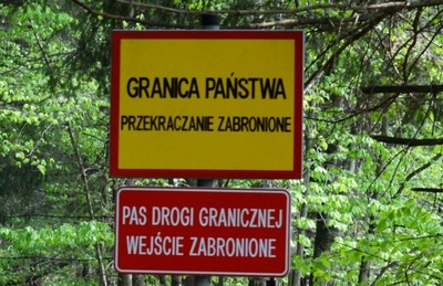 pas drogi granicznej - znak