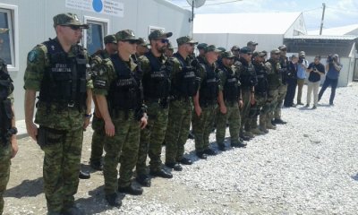 funkcjonariusze SG przebywający na misji w Macedonii 