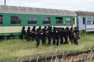 1. ćwiczenia służb na wrocławskiej stacji PKP 