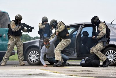 pokaz działań funkcjonariuszy Morskiego OSG 