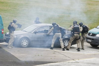 pokaz działań funkcjonariuszy Morskiego OSG 